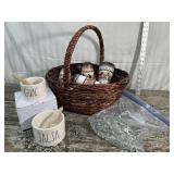 Basket with 4 Native American designs wind chime