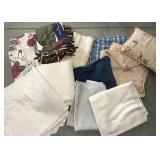Blankets, pillow covers, curtains etc. *some