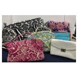 Lot of 6 Vera Bradley purses and bags.  Two have