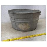 Galvanized tub 21 inches