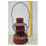 Edison Co NY RR lantern red globe - Railroad