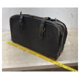 Leather suitcase presto with key