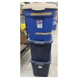 3 Tote Bins With Lids