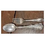 Sterling silver spoon and fork