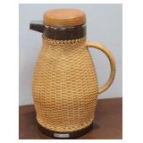 Vintage Corning Designs Wicker Coffee Carafe