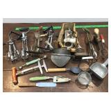 Old kitchen utensils- mixers, chopper, melon
