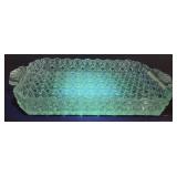 Glow pattern glass tray