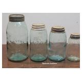 4 Early Mason Jars (3 Dated 1858)