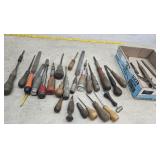 Screw drivers, files, etc