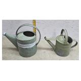 2 Painted Watering Cans