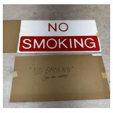 2 Old Store Stock 12x8 Tin No Smoking Signs