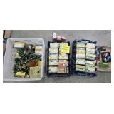 Collection of reloaded 12ga shells, background