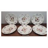 Set 6 Victorian plates - signed - I noticed one