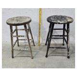 2 Painted Stools
