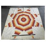 Beautiful handmade quilt *some staining