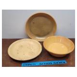 3pcs Antique Yelloware - All Showing Their Age