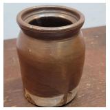 Unusual small size/color brown crock