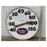 Cooper Tires metal round Thermometer