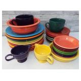 Large lot of Fiestaware. Dinner plates (10),