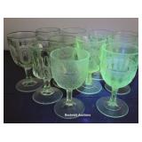 11 Glow Glass Patterned Glass Goblets