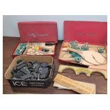 Box toys - table croquet, table tennis, early