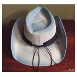 Angela & William blue cowboy hat with metal