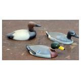3 Miniature Cast Iron Decoy Sink Boxes /
