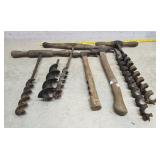 Beam augers, hammers