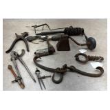 Early tools  bullrings,hooks, machinist tools,