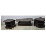 3pc Knotty Pine Coffee Table Set