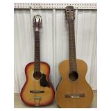 2 guitars - 1 is marked Raven