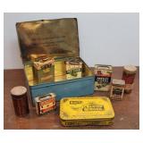 Box beautiful spice tins - Canajoaharie, a&p,