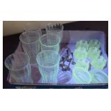Box glow glass - glasses, salts & salt spoons