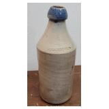 P Mansfield Root beer stoneware bottle - chipped