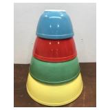 Pyrex primary colors set of 4 *some ware marks
