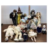 Bin of dolls and stand - Precious Moments, mother