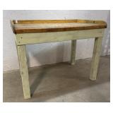 Work bench with butcher block top 50x31x36