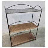 Wicker and iron shelf 27"12"36"