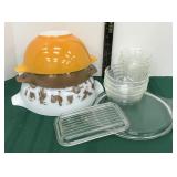 Vintage Pyrex Early American Brown & White,