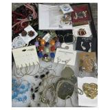 Pierced ear earrings, necklaces, pins, bolo ties