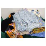 Blue tub of clean vintage fabrics