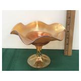 Pretty Iridescent Carnival Glass Compote