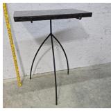 Iron and granite end table