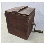 Wood churn old red paint