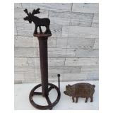 Bacon press & Moose paper towel holder