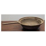 Early footed cast iron pan - quite deep