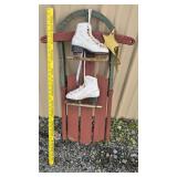 Sled with ice skates