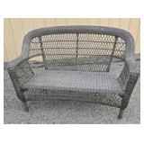 Vinyl wicker loveseat 56"w