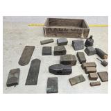 Hammer heads, copper, lead