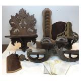 Victorian Shelves and Slag glass *some damage